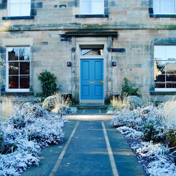 Merchiston Garden, winter, designed by Carolyn Grohmann