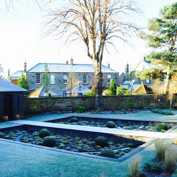 Merchiston Garden, winter, designed by Carolyn Grohmann