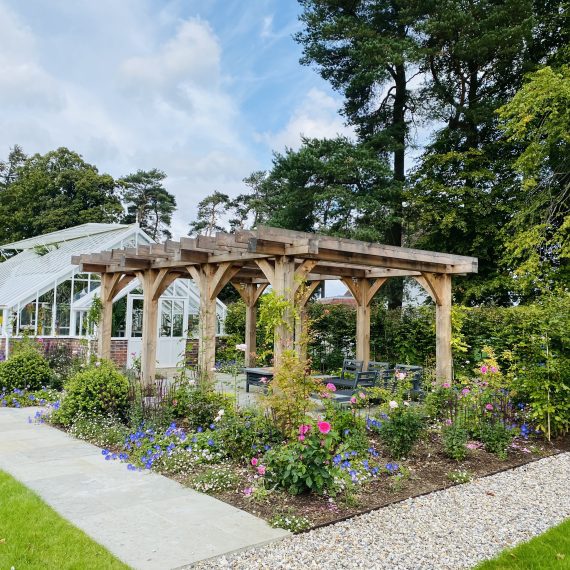 Scottish larch pergola