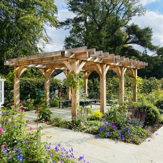 Scottish larch pergola