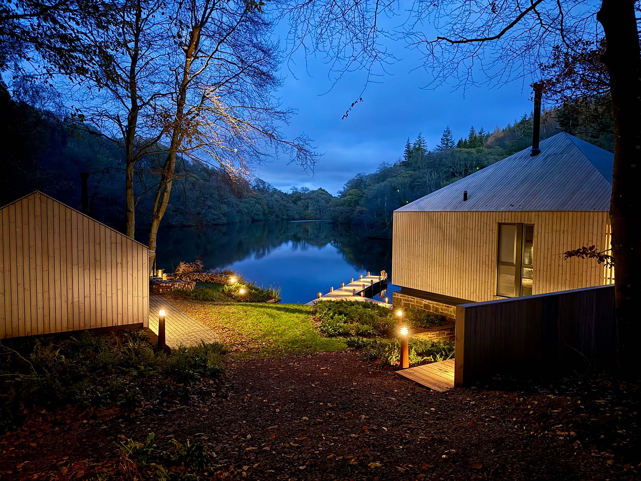 Lakeside boathouse