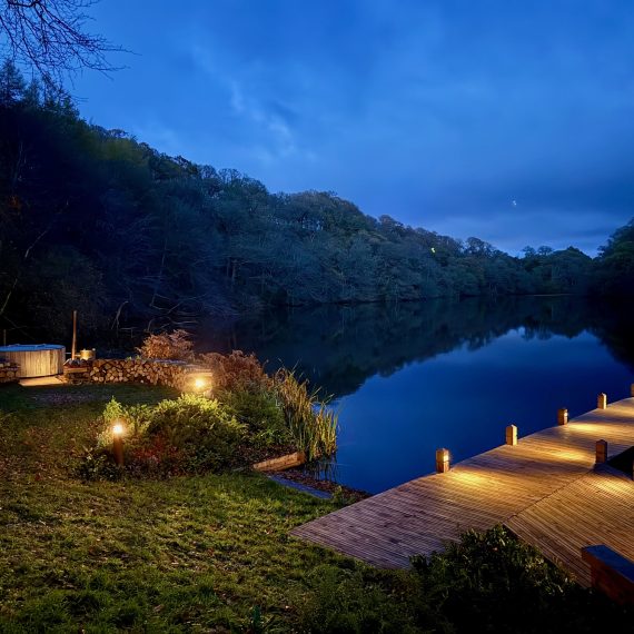 Jetty and firepit area lighting