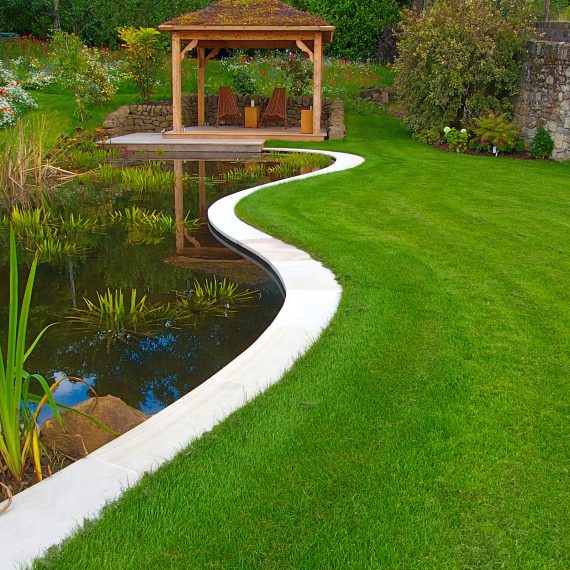 Figure of eight pond and arbour