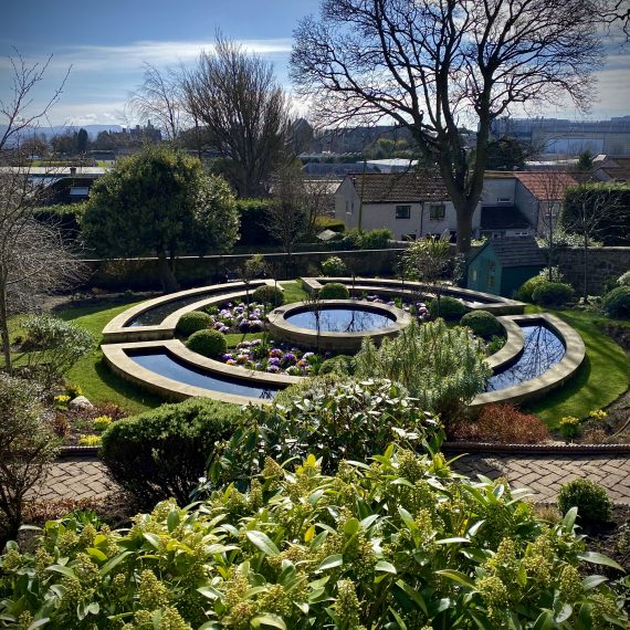 Victorian garden with water feature