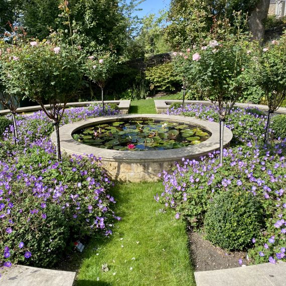 Victorian garden with water feature