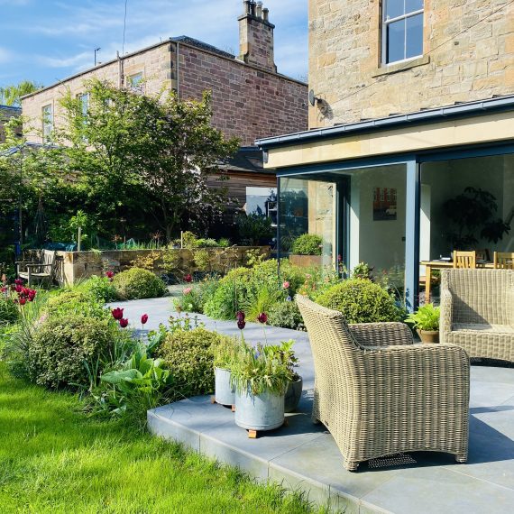 The Grange patio garden