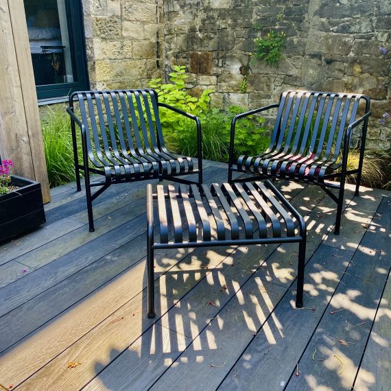 Hay Pallisade furniture on Millboard deck