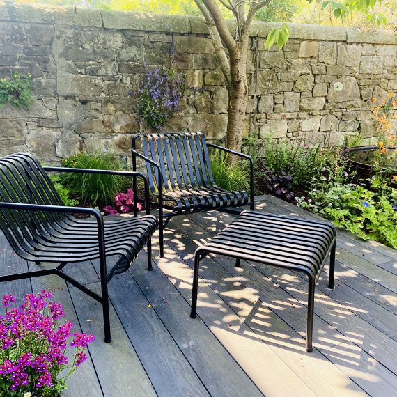 Hay Pallisade furniture on Millboard deck