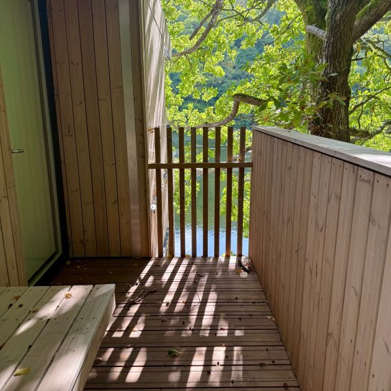 Views from walkway to lake